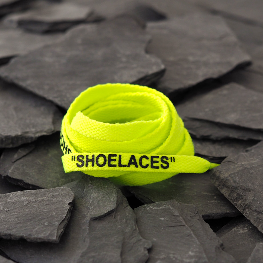 Volt Yellow OFF WHITE Shoelaces. These replicas enhance your